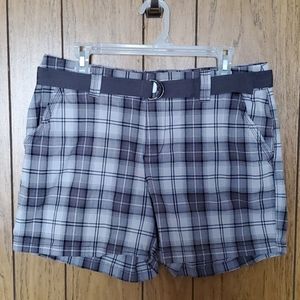 Sonoma Life & Style Checkered Grey, White & Black Shorts Womens 14
